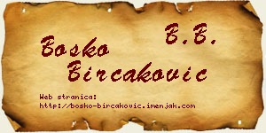 Boško Birčaković vizit kartica